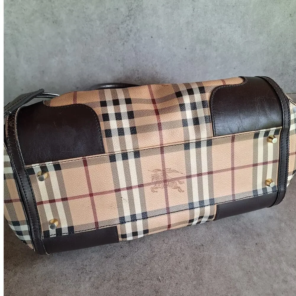 Burberry Haymarket Check Gladstone Bag crossbody satchel novacheck plaid cream
